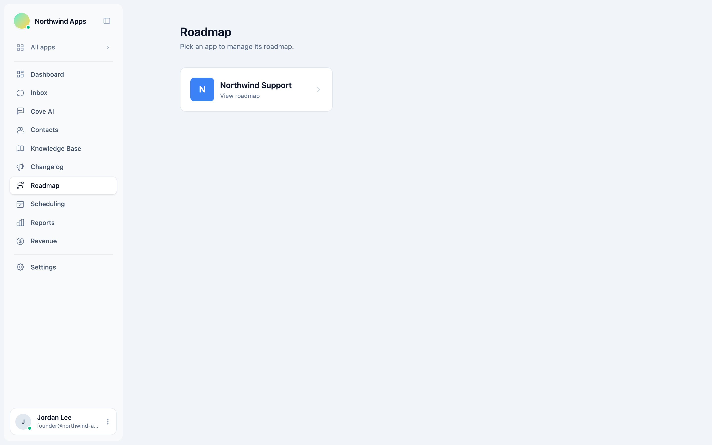 Roadmap report tab